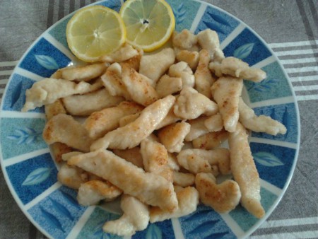 trancetti di pollo aromatizzati al limone